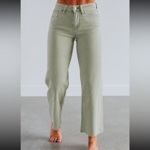 Women’s sage green wide leg pants